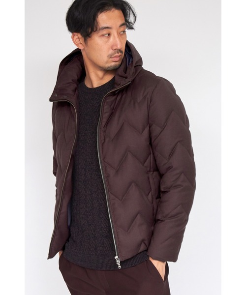 HIGH STREET（ハイストリート）の「HIGH STREET∴T/Rキルトフーディーダウンブルゾン（ブルゾン・メンズ・ワイン/ブラック/グレー系その他2・L/S/LL/M）」の3枚目の写真