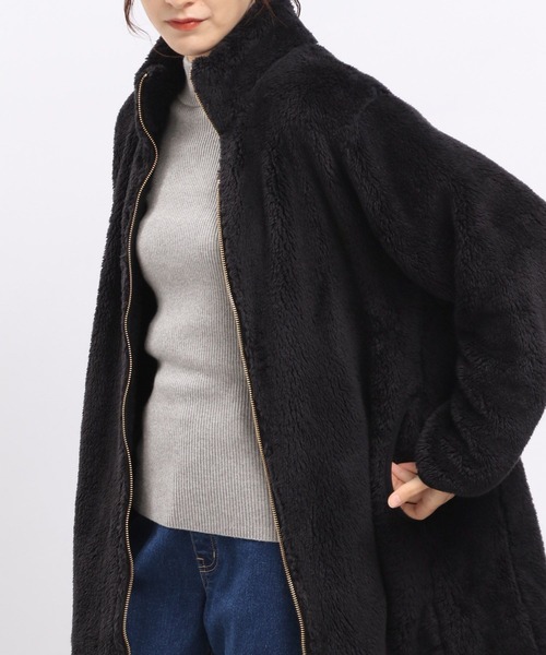 GLOBAL WORK Smile Seed Store(グローバルワーク スマイルシードストア)の「ファーボアコート/968944(その他アウター・レディース・ブラック/チャコール/ベージュ・X-LARGE/LARGE/MEDIUM/SMALL)」の2枚目の写真