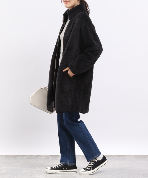 GLOBAL WORK Smile Seed Store(グローバルワーク スマイルシードストア)の「ファーボアコート/968944(その他アウター・レディース・ブラック/チャコール/ベージュ・X-LARGE/LARGE/MEDIUM/SMALL)」の10枚目の写真