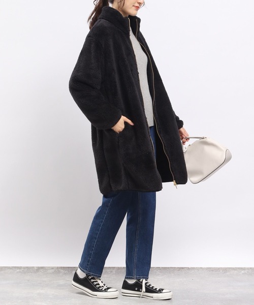 GLOBAL WORK Smile Seed Store(グローバルワーク スマイルシードストア)の「ファーボアコート/968944(その他アウター・レディース・ブラック/チャコール/ベージュ・X-LARGE/LARGE/MEDIUM/SMALL)」の11枚目の写真