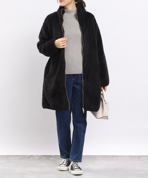 GLOBAL WORK Smile Seed Store(グローバルワーク スマイルシードストア)の「ファーボアコート/968944(その他アウター・レディース・ブラック/チャコール/ベージュ・X-LARGE/LARGE/MEDIUM/SMALL)」の13枚目の写真