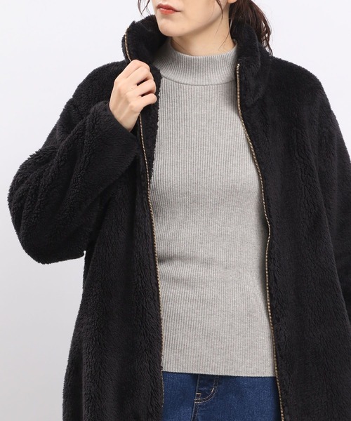 GLOBAL WORK Smile Seed Store(グローバルワーク スマイルシードストア)の「ファーボアコート/968944(その他アウター・レディース・ブラック/チャコール/ベージュ・X-LARGE/LARGE/MEDIUM/SMALL)」の18枚目の写真