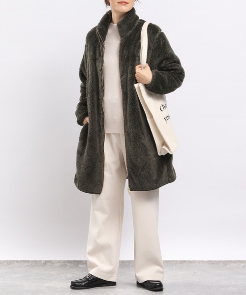 GLOBAL WORK Smile Seed Store(グローバルワーク スマイルシードストア)の「ファーボアコート/968944(その他アウター・レディース・ブラック/チャコール/ベージュ・X-LARGE/LARGE/MEDIUM/SMALL)」の19枚目の写真