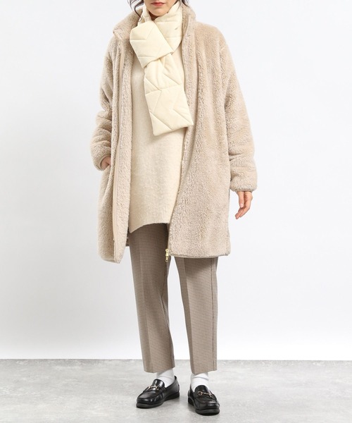 GLOBAL WORK Smile Seed Store(グローバルワーク スマイルシードストア)の「ファーボアコート/968944(その他アウター・レディース・ブラック/チャコール/ベージュ・X-LARGE/LARGE/MEDIUM/SMALL)」の5枚目の写真