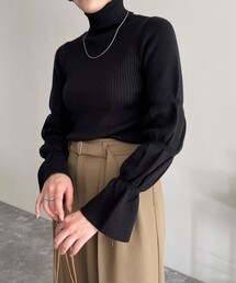 fredy emue | シャーリングスリーブニット(ニット/セーター)