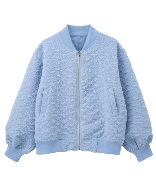 RANAN（ラナン）の「ぽこぽこボリュームスリーブブルゾン（ブルゾン・レディース・ブルー/アイボリー・LL/L/M）」の4枚目の写真