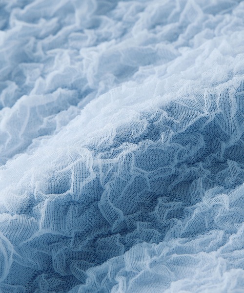 RANAN（ラナン）の「ぽこぽこボリュームスリーブブルゾン（ブルゾン・レディース・ブルー/アイボリー・LL/L/M）」の6枚目の写真