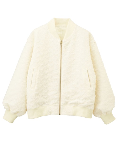 RANAN（ラナン）の「ぽこぽこボリュームスリーブブルゾン（ブルゾン・レディース・ブルー/アイボリー・LL/L/M）」の3枚目の写真