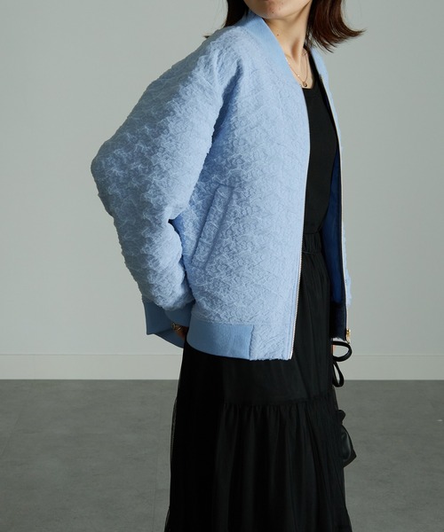 RANAN（ラナン）の「ぽこぽこボリュームスリーブブルゾン（ブルゾン・レディース・ブルー/アイボリー・LL/L/M）」の15枚目の写真