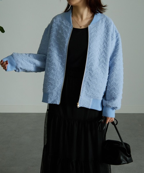 RANAN（ラナン）の「ぽこぽこボリュームスリーブブルゾン（ブルゾン・レディース・ブルー/アイボリー・LL/L/M）」の13枚目の写真