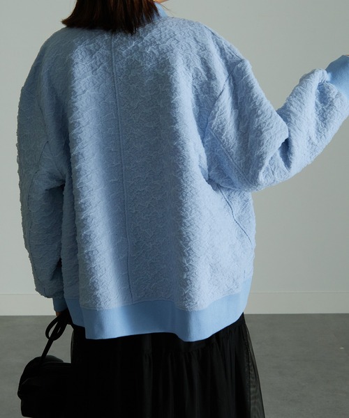 RANAN（ラナン）の「ぽこぽこボリュームスリーブブルゾン（ブルゾン・レディース・ブルー/アイボリー・LL/L/M）」の11枚目の写真