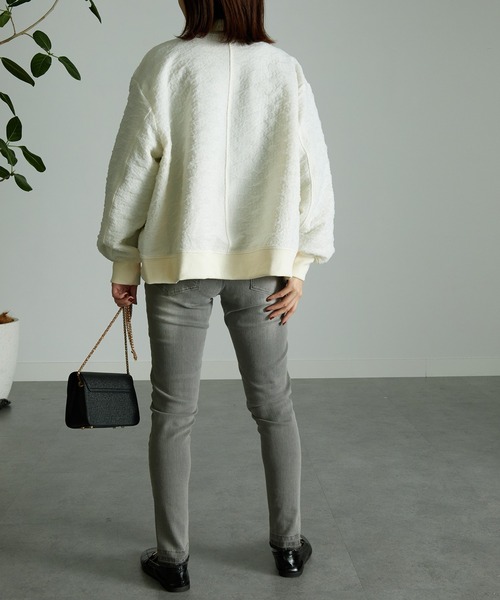 RANAN（ラナン）の「ぽこぽこボリュームスリーブブルゾン（ブルゾン・レディース・ブルー/アイボリー・LL/L/M）」の20枚目の写真