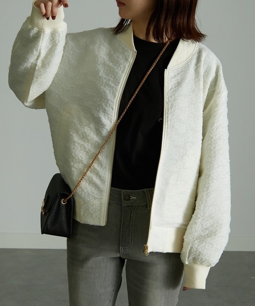 RANAN（ラナン）の「ぽこぽこボリュームスリーブブルゾン（ブルゾン・レディース・ブルー/アイボリー・LL/L/M）」の19枚目の写真