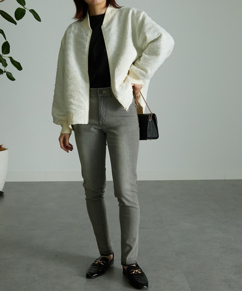 RANAN（ラナン）の「ぽこぽこボリュームスリーブブルゾン（ブルゾン・レディース・ブルー/アイボリー・LL/L/M）」の18枚目の写真