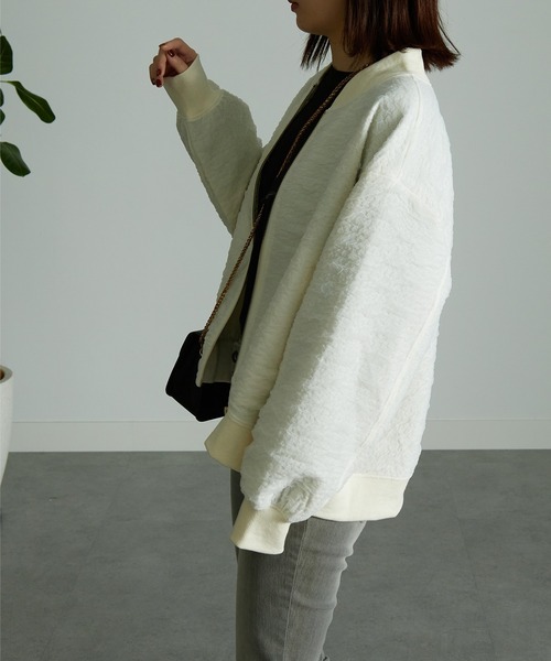 RANAN（ラナン）の「ぽこぽこボリュームスリーブブルゾン（ブルゾン・レディース・ブルー/アイボリー・LL/L/M）」の17枚目の写真