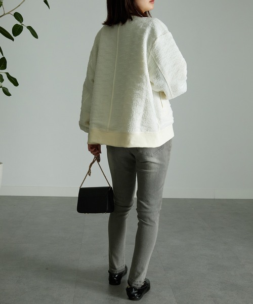 RANAN（ラナン）の「ぽこぽこボリュームスリーブブルゾン（ブルゾン・レディース・ブルー/アイボリー・LL/L/M）」の16枚目の写真