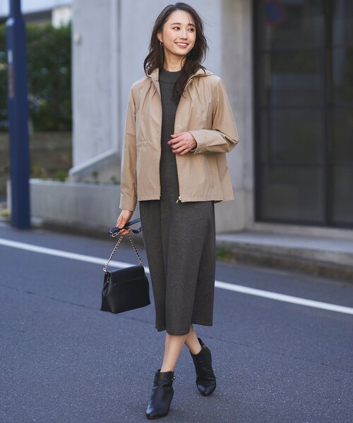 ANY SIS（エニィスィス）の「【洗える】バスケット編み切替えニット ワンピース（ワンピース・レディース・ブラック系/グレー系/スカイブルー系・2/3/1）」の2枚目の写真