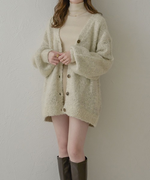 Ambre Neige（アンブルネージュ）の「2wayプードルニットカーディガン／【WEB/EC限定商品】（カーディガン/ボレロ・レディース・チャコールグレー/ライトグレー/ベージュ/アイボリー・FREE）」の21枚目の写真