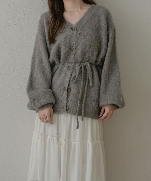 Ambre Neige（アンブルネージュ）の「2wayプードルニットカーディガン／【WEB/EC限定商品】（カーディガン/ボレロ・レディース・チャコールグレー/ライトグレー/ベージュ/アイボリー・FREE）」の13枚目の写真