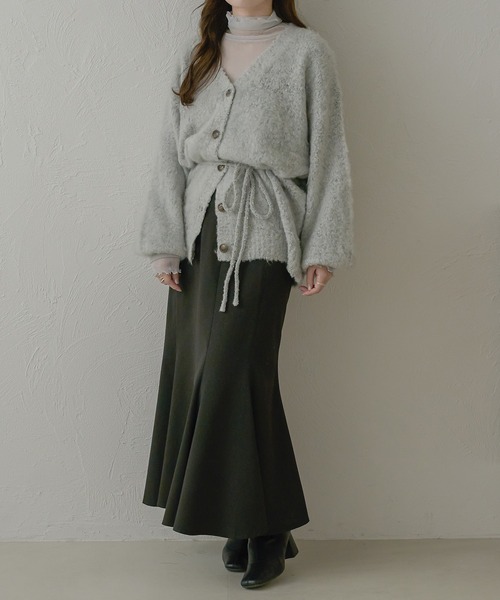 Ambre Neige（アンブルネージュ）の「2wayプードルニットカーディガン／【WEB/EC限定商品】（カーディガン/ボレロ・レディース・チャコールグレー/ライトグレー/ベージュ/アイボリー・FREE）」の11枚目の写真