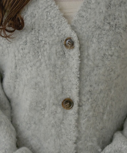 Ambre Neige（アンブルネージュ）の「2wayプードルニットカーディガン／【WEB/EC限定商品】（カーディガン/ボレロ・レディース・チャコールグレー/ライトグレー/ベージュ/アイボリー・FREE）」の19枚目の写真