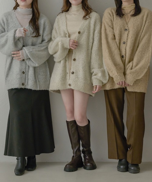 Ambre Neige（アンブルネージュ）の「2wayプードルニットカーディガン／【WEB/EC限定商品】（カーディガン/ボレロ・レディース・チャコールグレー/ライトグレー/ベージュ/アイボリー・FREE）」の20枚目の写真