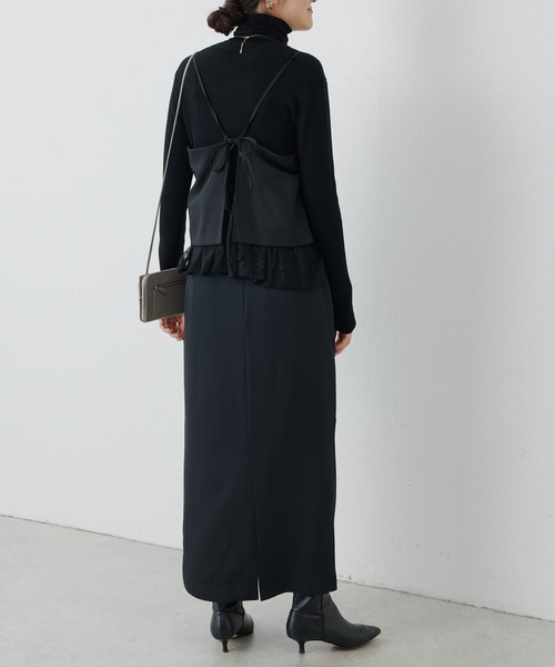 BEARDSLEY（ビアズリー）の「レースレイヤードキャミソール（キャミソール・レディース・ブラック・FREE）」の8枚目の写真