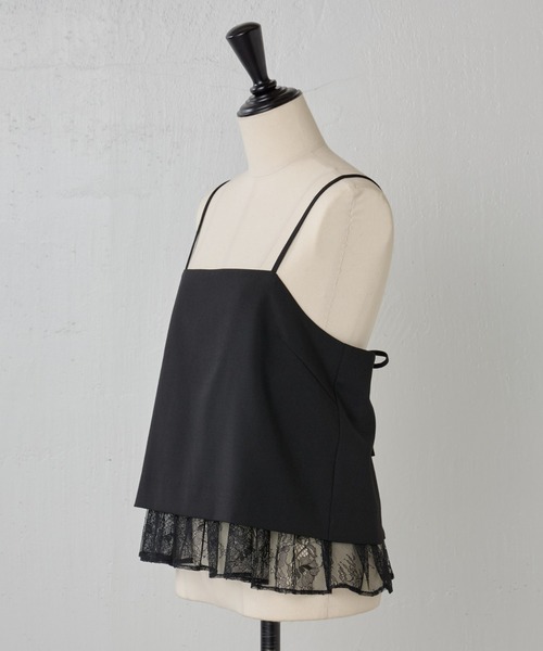 BEARDSLEY（ビアズリー）の「レースレイヤードキャミソール（キャミソール・レディース・ブラック・FREE）」の11枚目の写真