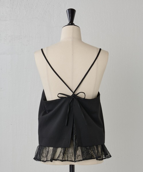 BEARDSLEY（ビアズリー）の「レースレイヤードキャミソール（キャミソール・レディース・ブラック・FREE）」の13枚目の写真