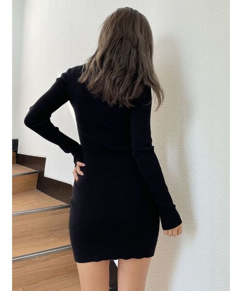 GYDA（ジェイダ）の「POLOニットタイトワンピース（ワンピース