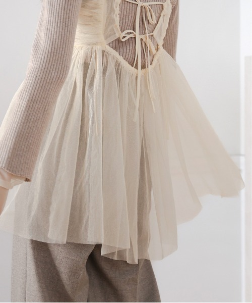 Bab(バブ)の「【新色追加】ラメチュールキャミトップス(ベスト・レディース・チャコールグレー/ホワイト系その他/ピンクベージュ・FREE)」の19枚目の写真