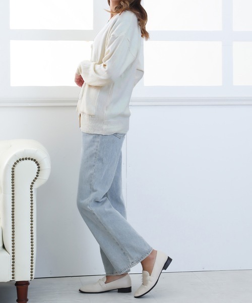 Miniministore(ミニミニストア)の「ニットカーディガン レディース秋冬羽織り(カーディガン/ボレロ・レディース・アイボリー/イエロー/ブルー/レッド/ラベンダー/ブラック/ピンク/ライトベージュ・M/L)」の14枚目の写真