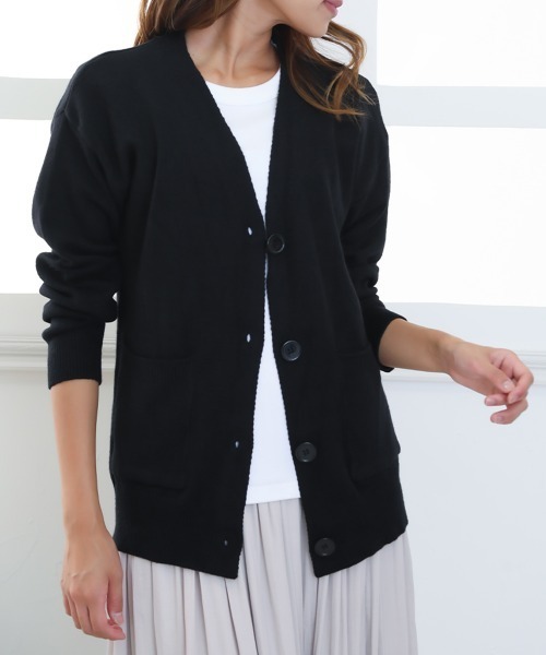 Miniministore(ミニミニストア)の「ニットカーディガン レディース秋冬羽織り(カーディガン/ボレロ・レディース・アイボリー/イエロー/ブルー/レッド/ラベンダー/ブラック/ピンク/ライトベージュ・M/L)」の18枚目の写真