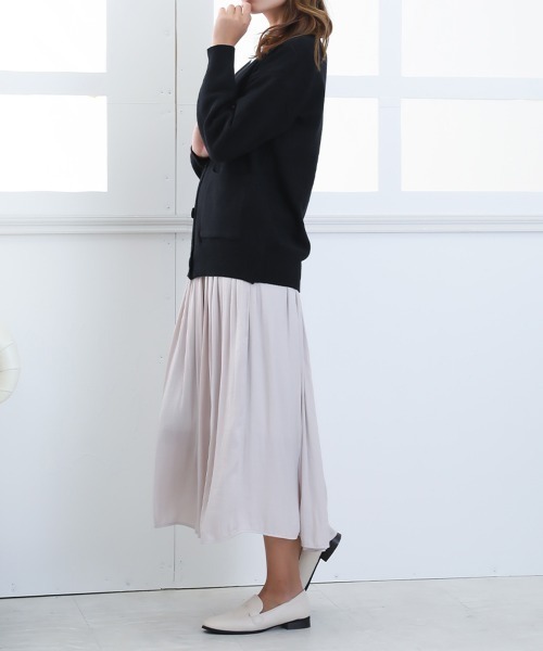 Miniministore(ミニミニストア)の「ニットカーディガン レディース秋冬羽織り(カーディガン/ボレロ・レディース・アイボリー/イエロー/ブルー/レッド/ラベンダー/ブラック/ピンク/ライトベージュ・M/L)」の20枚目の写真