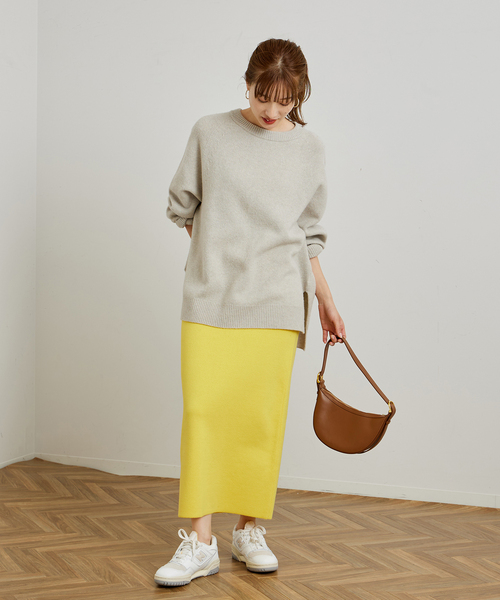 FRAMeWORK（フレームワーク）の「≪追加≫ダブルジャガードストレートスカート（スカート・レディース・ブラック/ホワイト/イエロー・36/40/38）」の18枚目の写真