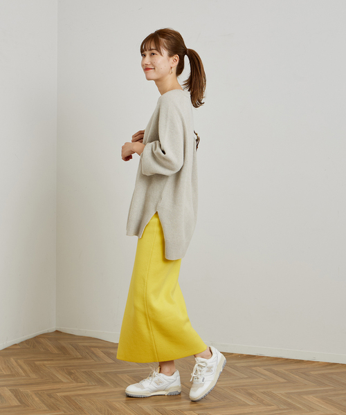 FRAMeWORK（フレームワーク）の「≪追加≫ダブルジャガードストレートスカート（スカート・レディース・ブラック/ホワイト/イエロー・36/40/38）」の19枚目の写真