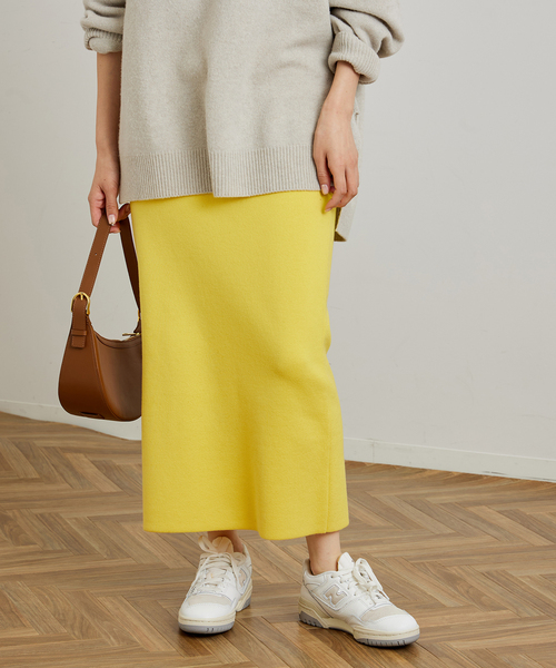 FRAMeWORK（フレームワーク）の「≪追加≫ダブルジャガードストレートスカート（スカート・レディース・ブラック/ホワイト/イエロー・36/40/38）」の21枚目の写真