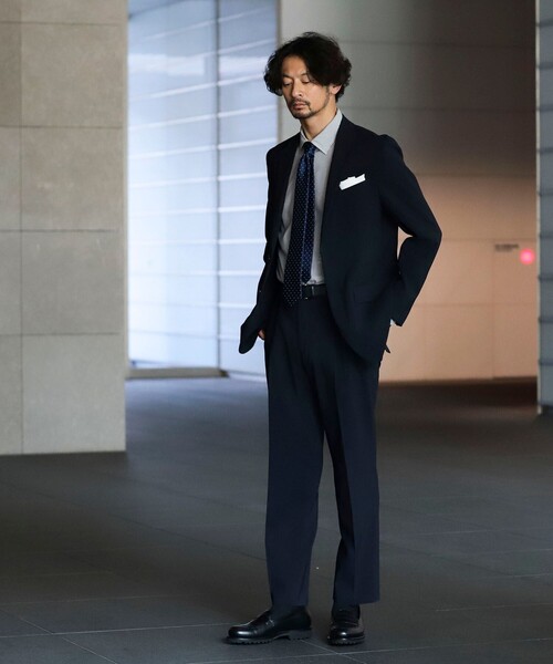 B:MING by BEAMS（ビーミングバイビームス）の「B:MING by BEAMS / NOMAD BIZ DotAir(R) ソリッド ノープリーツ スラックス 24SS (セットアップ対応)（スーツパンツ・メンズ・ネイビー・LARGE/X-LARGE/MEDIUM/SMALL）」の3枚目の写真