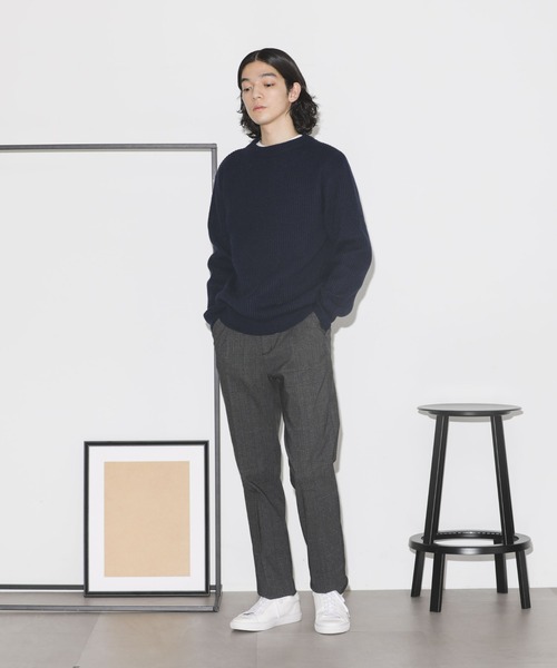 NANO universe(ナノユニバース)の「ワンタックチェックパンツ(その他パンツ・メンズ・ブラック/ブラウン/ネイビー・L/S/M)」の22枚目の写真