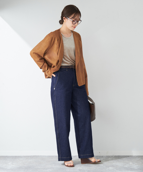 極美品 プラージュ CALUX キャラクス 別注 CROPPED デニム ワイド plage（プラージュ）の「【CALUX/キャラクス】 別注 CROPPED
