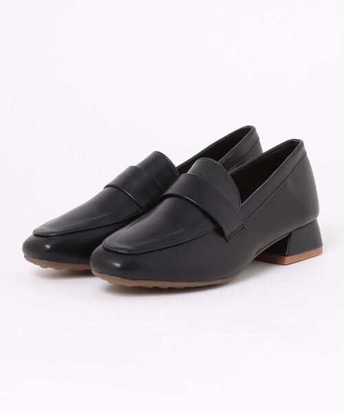セール】【shoes365】ローヒールスクエアトゥローファー