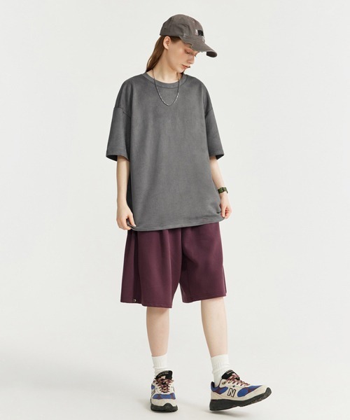 Ressaca（レサーカ）の「オーバーサイズ フェイクスエード無地Tシャツ（Tシャツ/カットソー・メンズ・グレー/ネイビー/グリーン・XL/L/M）」の5枚目の写真
