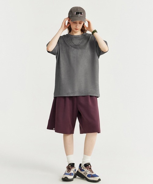 Ressaca（レサーカ）の「オーバーサイズ フェイクスエード無地Tシャツ（Tシャツ/カットソー・メンズ・グレー/ネイビー/グリーン・XL/L/M）」の6枚目の写真