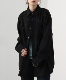 Beaded embroidery long sleeve shirt / ビーズ刺繍シャツ