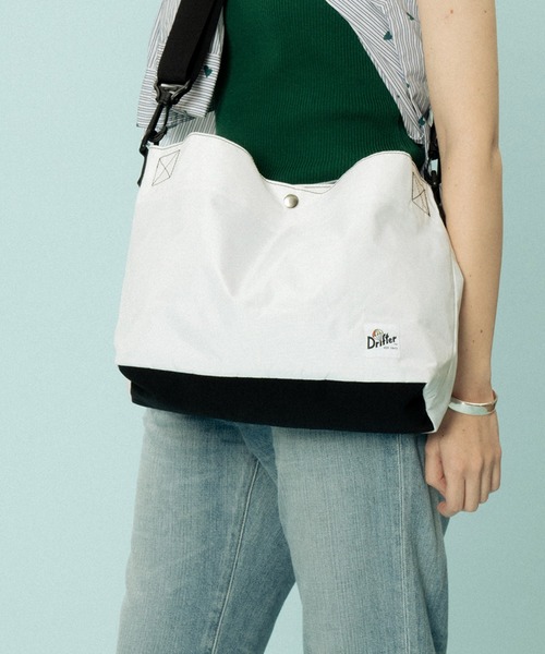 Drifter（ドリフター）の「CARRY ALL BAG／キャリーオールバッグ（ショルダーバッグ・レディース・ホワイト×ブラック/ブラック×ブラック/スカイブルー系/レオパード/ブラック系その他/ゼブラ/ブラウン/グリーン系カモフラージュ/ドット・FREE）」の18枚目の写真