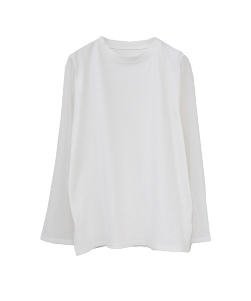 LVEU.(ラブユ.)の「【LVEU.】コットンドッキングシアートップス / トップス カットソー シフォン シアー シースルー 長袖 ブラック ホワイト(Tシャツ/カットソー・レディース・ホワイト/ブラック・FREE)」の19枚目の写真