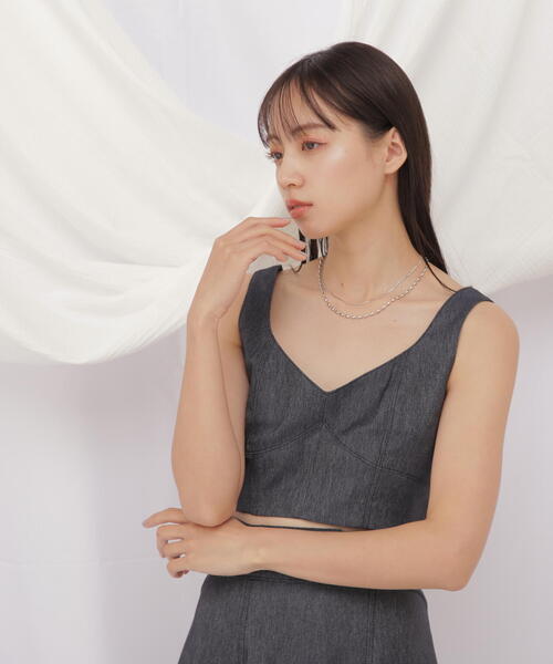 JILL by JILL STUART(ジルバイジルスチュアート)の「◇デニムライクビスチェ(ベスト・レディース・ネイビー/ホワイト系その他・FREE)」の20枚目の写真