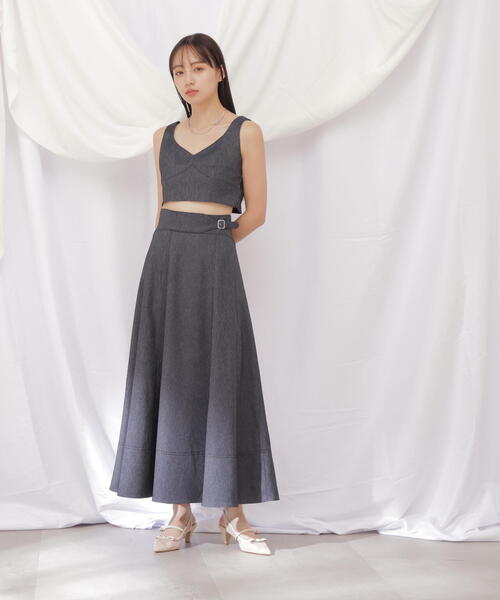 JILL by JILL STUART(ジルバイジルスチュアート)の「◇デニムライクビスチェ(ベスト・レディース・ネイビー/ホワイト系その他・FREE)」の17枚目の写真