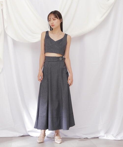 JILL by JILL STUART(ジルバイジルスチュアート)の「◇デニムライクビスチェ(ベスト・レディース・ネイビー/ホワイト系その他・FREE)」の16枚目の写真