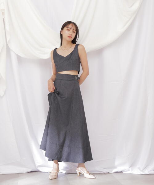 JILL by JILL STUART(ジルバイジルスチュアート)の「◇デニムライクビスチェ(ベスト・レディース・ネイビー/ホワイト系その他・FREE)」の15枚目の写真